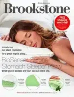A collection of modern home gadgets and wellness products from the Brookstone Catalog
