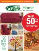 Collections Etc. Catalog: A variety of colorful home decor items and seasonal decorations displayed in an organized manner.