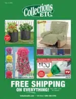 Collections Etc. Catalog: A variety of colorful home decor items and seasonal decorations displayed in an organized manner.