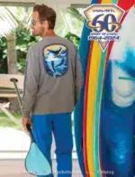 A collection of high-quality cotton shirts from the Crazy Shirts Catalog featuring unique specialty dyes and artistic designs.