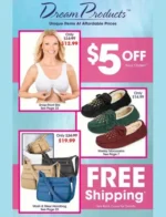 Dream Products Catalog: A variety of helpful household products and wellness aids displayed in a clean