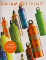A collection of colorful yoga mats and wellness equipment from the Gaiam catalog.
