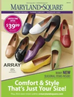Maryland Square Catalog: A collection of stylish women's shoes in various sizes and widths from a catalog selection.