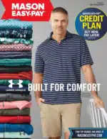 Mason Shoe Catalog: A collection of various high-quality leather and athletic shoes displayed for home shopping selection.