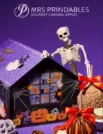 Mrs. Prindables Catalog: Gourman caramel apples with nuts and chocolate from the Mrs. Prindables collection.