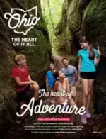 Ohio Travel Guide: A scenic view of a waterfall in Hocking Hills State Park