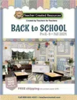 A comprehensive display of items from a teacher created resources catalog including bulletin boards and workbooks.