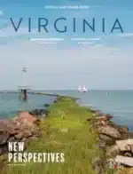 Virginia Travel Guide: A scenic view of the Blue Ridge Mountains at sunset along the Skyline Drive in Virginia.