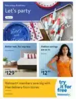 Walmart Online Weekly Ad: A person using a smartphone to browse a digital retail weekly ad for grocery and electronics savings.