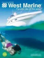 West Marine Catalog: A variety of marine equipment and boat maintenance supplies organized for a boating trip.