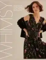 White House Black Market Catalog: A sophisticated woman wearing a tailored black blazer and white trousers from the White House Black Market collection.