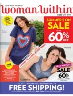 The front cover of the 2026 Woman Within catalog featuring the latest plus size women's fashions.